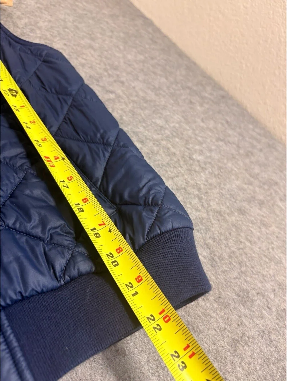 Polo Ralph Lauren Vest Jacket Youth Large Blue Quilted Snap Puffer Pony Logo